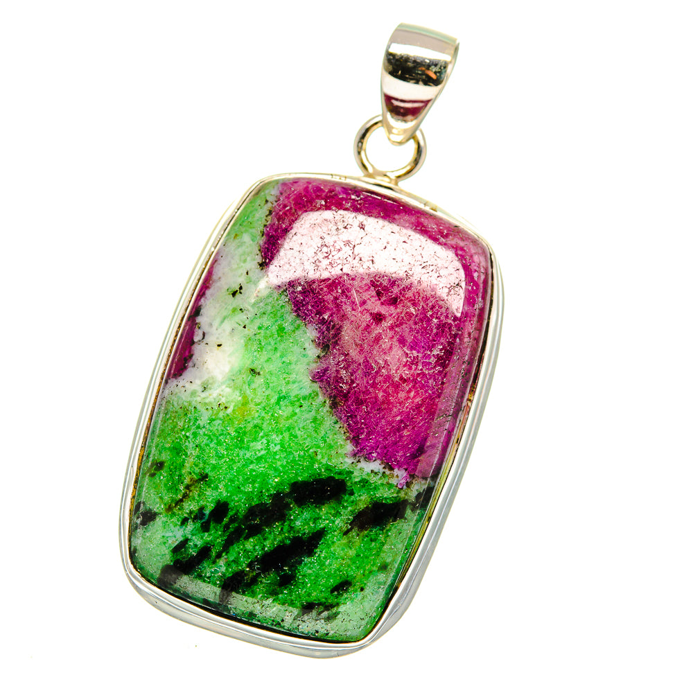 Ruby Zoisite Pendants handcrafted by Anasilvercos - PD15905