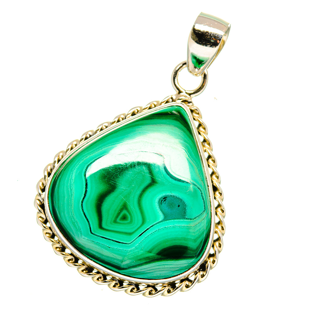 Malachite Pendants handcrafted by Anasilvercos - PD15908