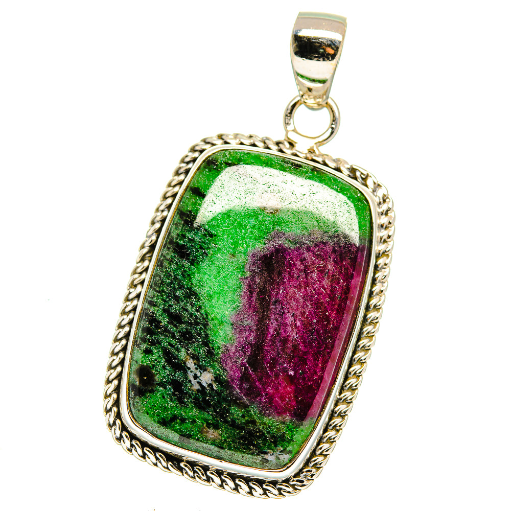 Ruby Zoisite Pendants handcrafted by Anasilvercos - PD15919