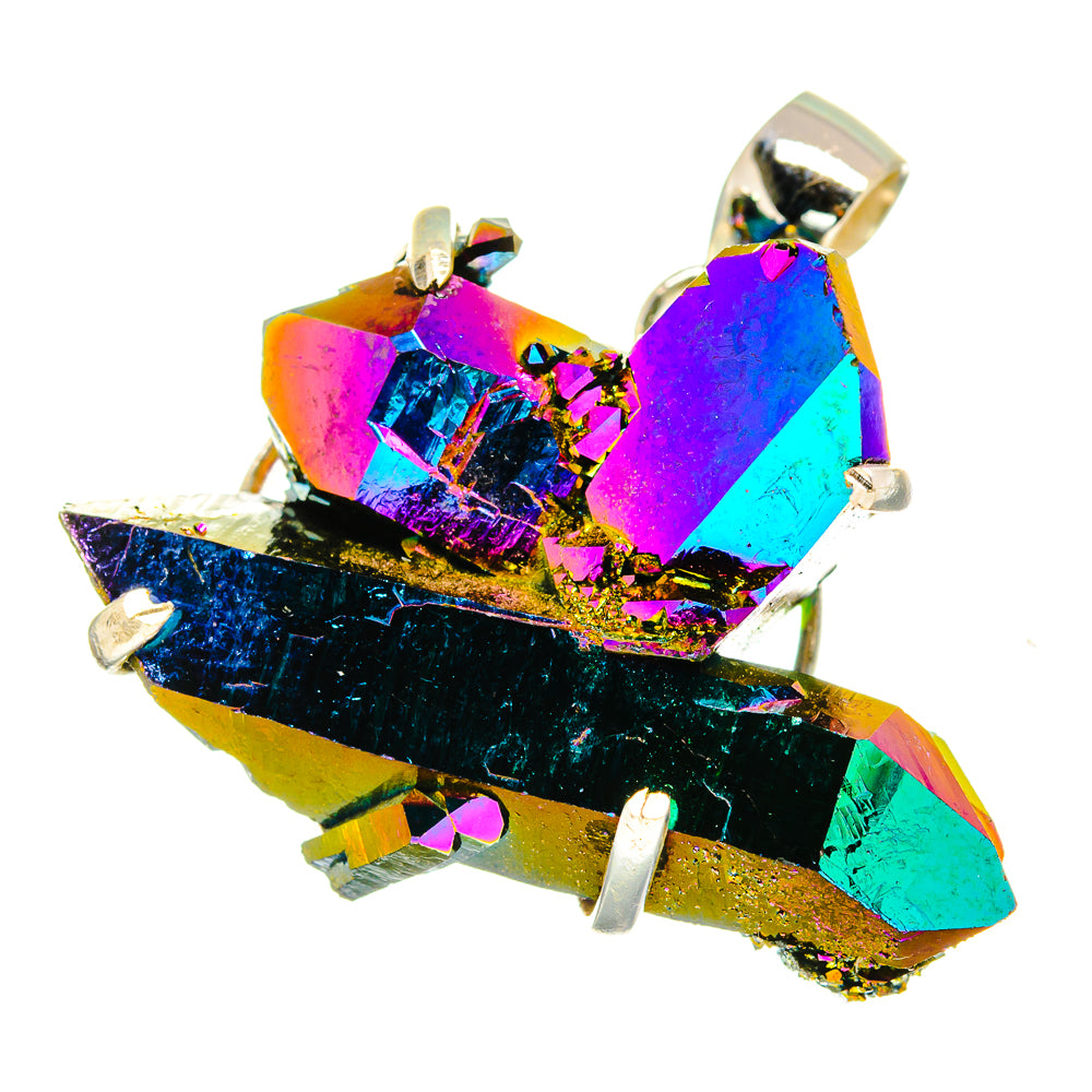 Titanium Sunshine Druzy Pendants handcrafted by Anasilvercos - PD15934