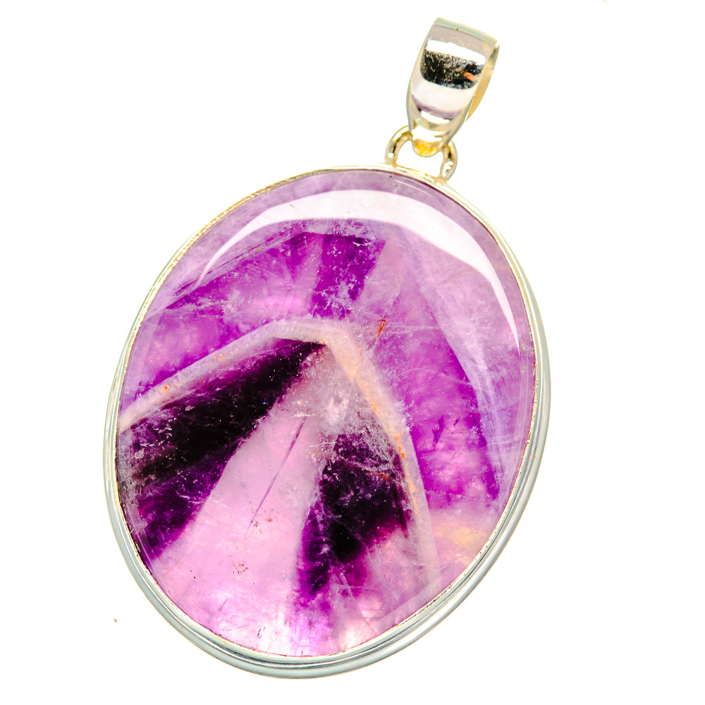 Chevron Amethyst Pendants handcrafted by Anasilvercos - PD15947