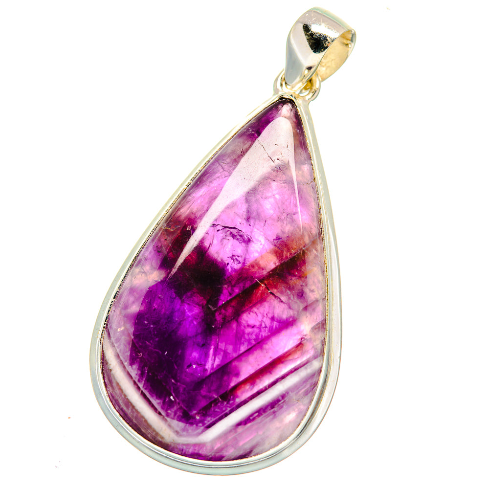 Chevron Amethyst Pendants handcrafted by Anasilvercos - PD15949