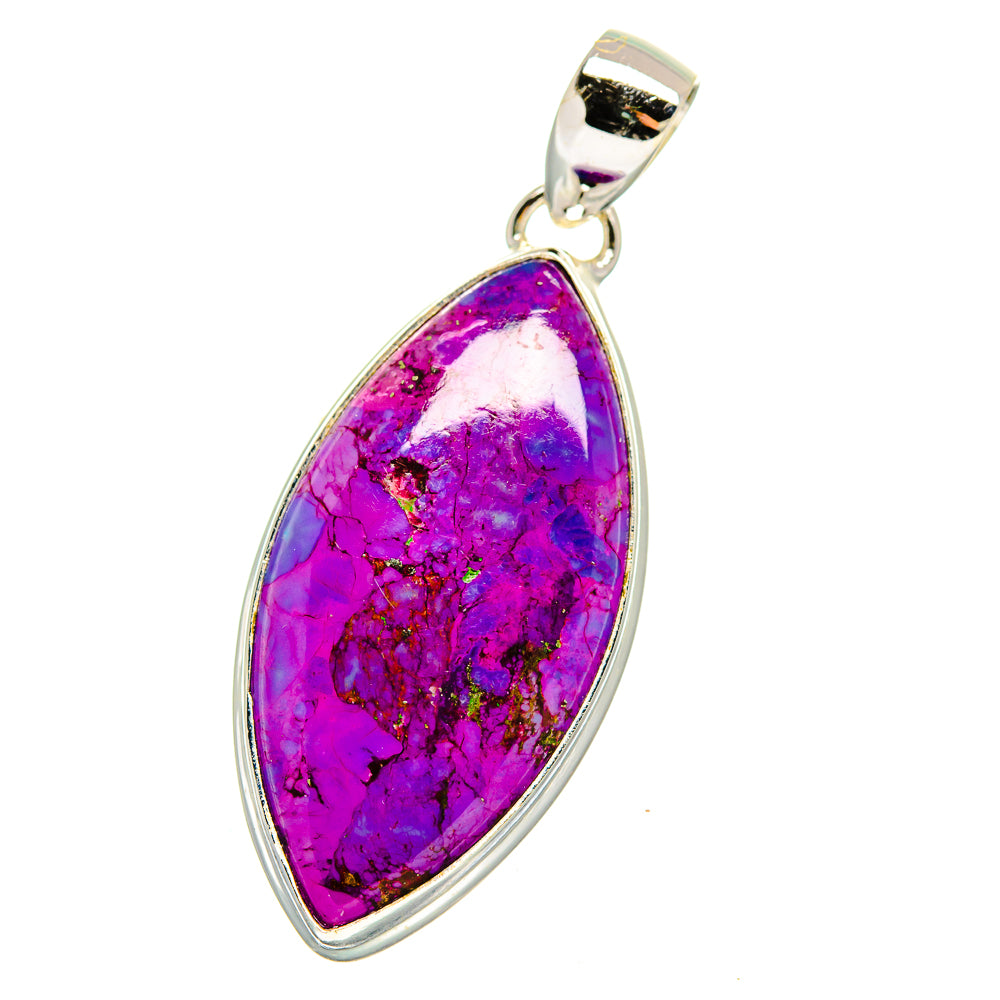 Purple Copper Composite Turquoise Pendants handcrafted by Anasilvercos - PD15961