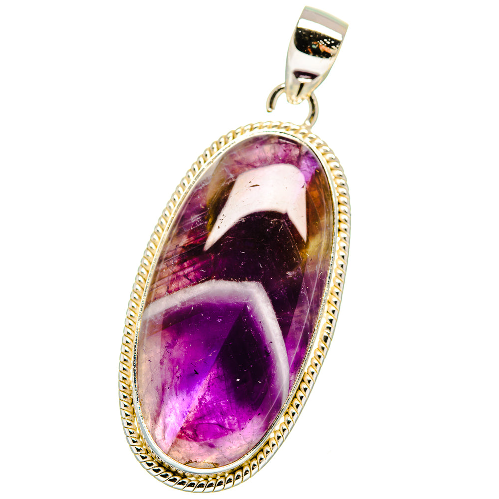 Chevron Amethyst Pendants handcrafted by Anasilvercos - PD15964