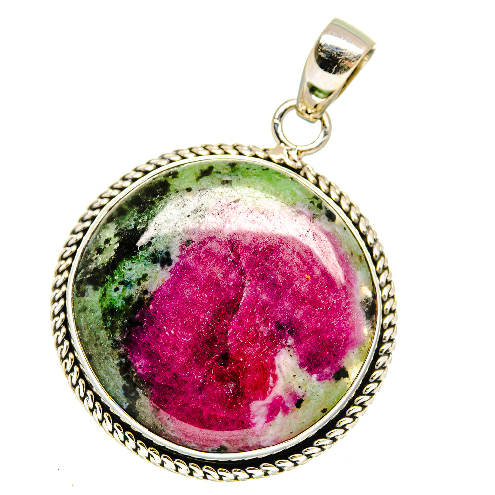 Ruby Zoisite Pendants handcrafted by Anasilvercos - PD15973