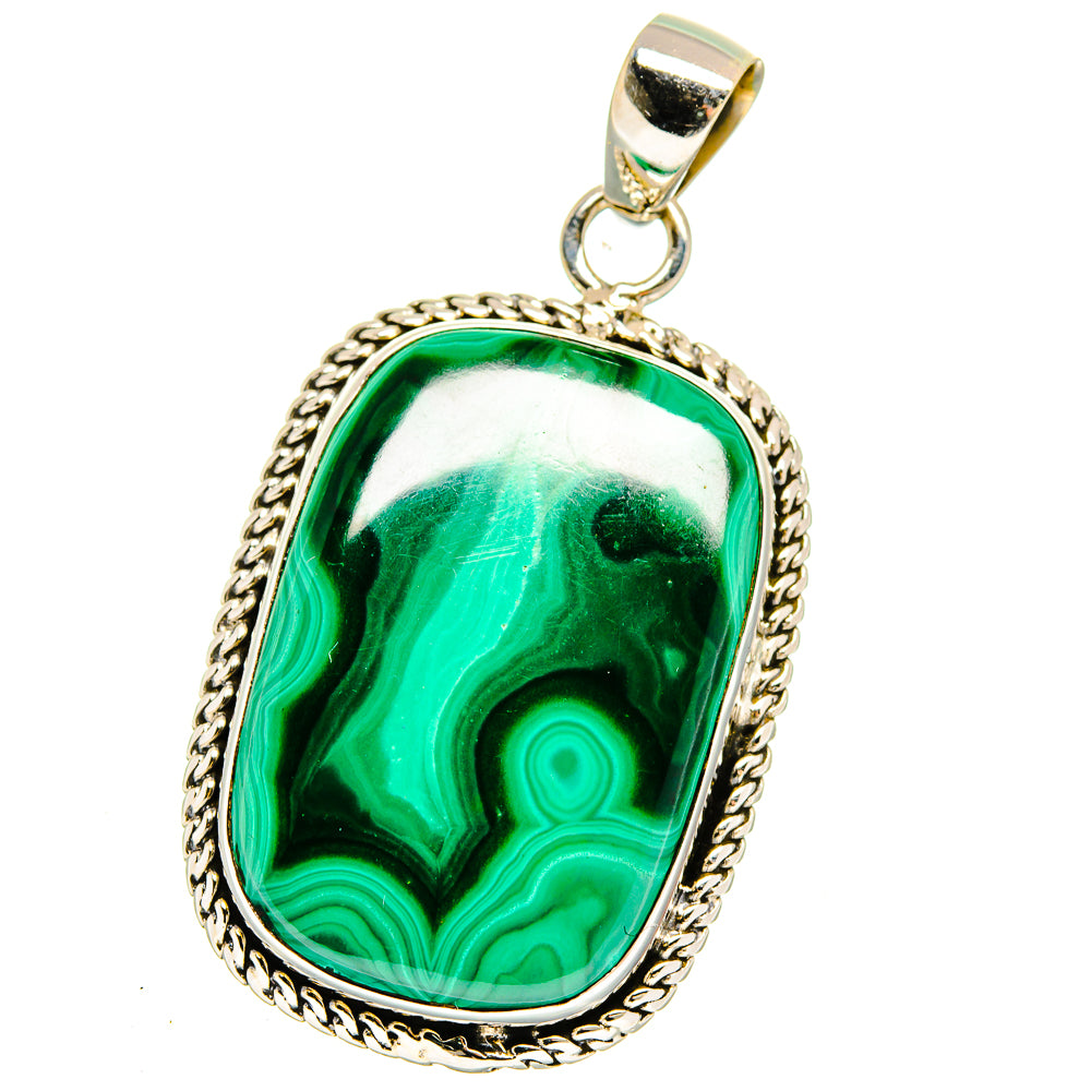 Malachite Pendants handcrafted by Anasilvercos - PD15979