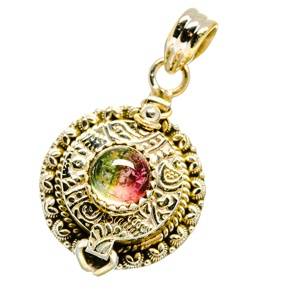 Watermelon Tourmaline Pendants handcrafted by Anasilvercos - PD16006