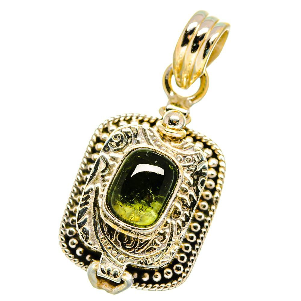 Green Tourmaline Pendants handcrafted by Anasilvercos - PD16007