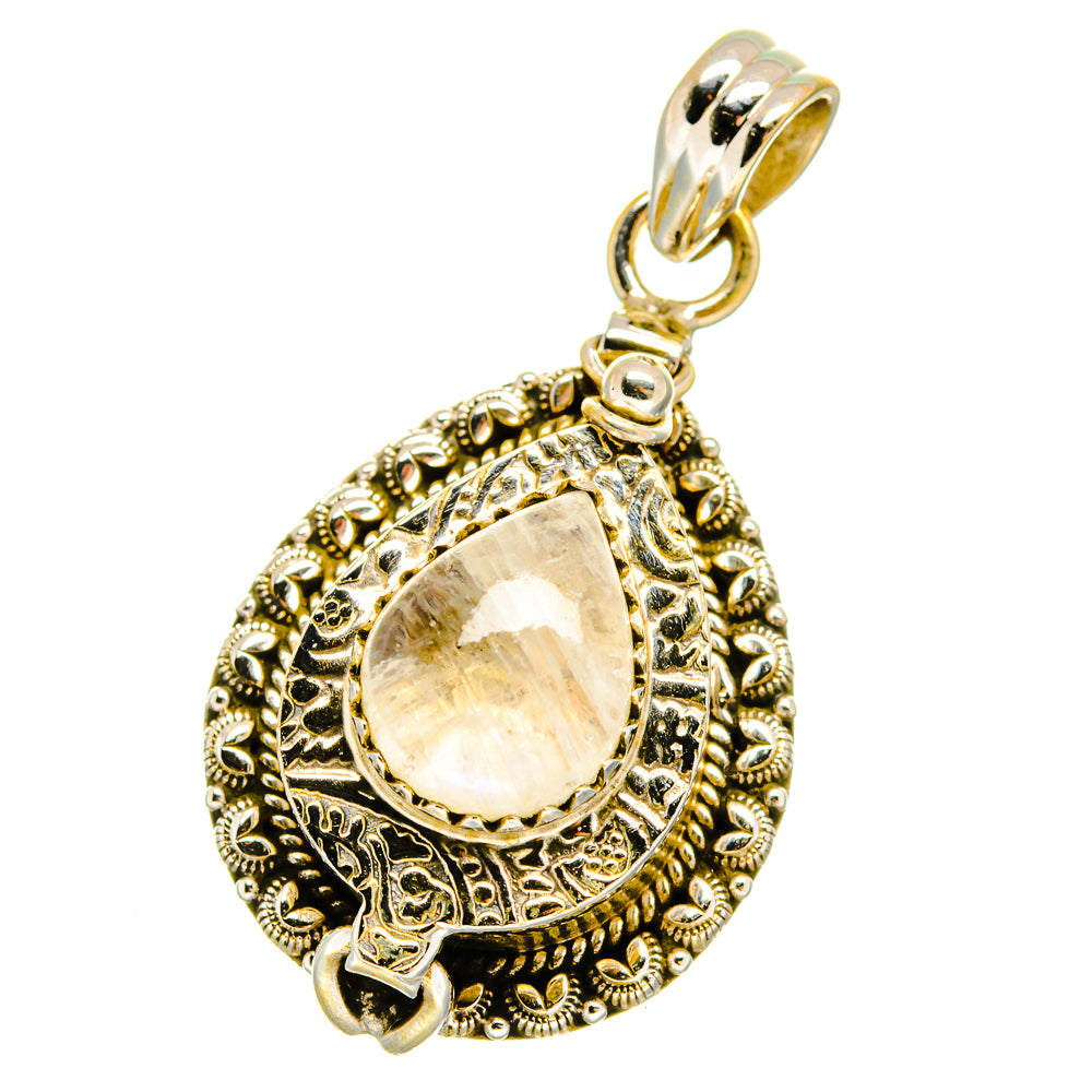 Rainbow Moonstone Pendants handcrafted by Anasilvercos - PD16009