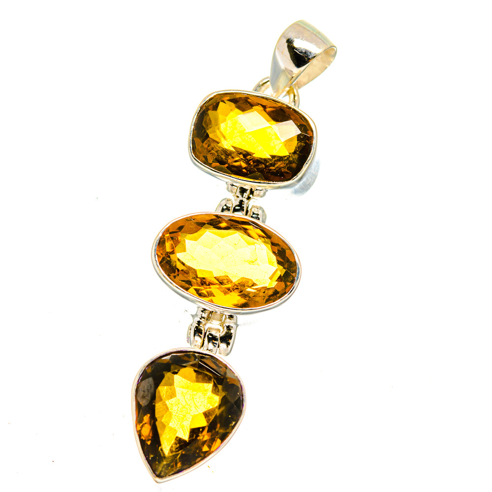 Mandarin Citrine Pendants handcrafted by Anasilvercos - PD16031