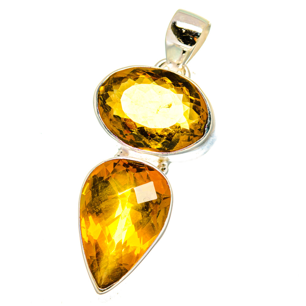 Mandarin Citrine Pendants handcrafted by Anasilvercos - PD16032