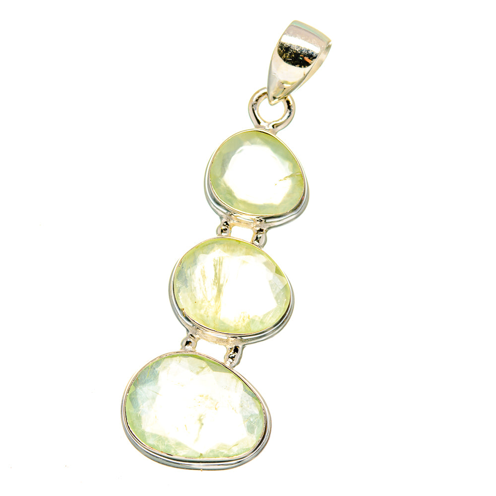 Prehnite Pendants handcrafted by Anasilvercos - PD16068 - Photo 2