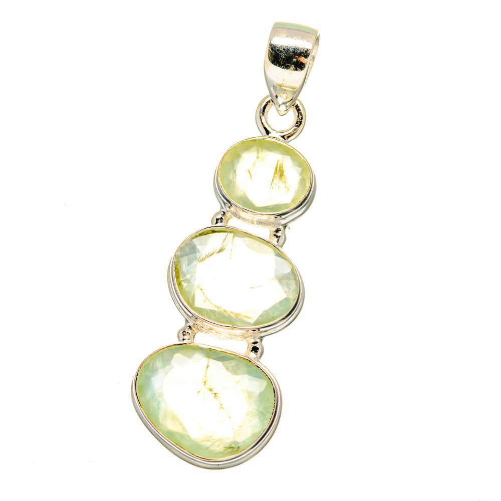Prehnite Pendants handcrafted by Anasilvercos - PD16069 - Photo 2