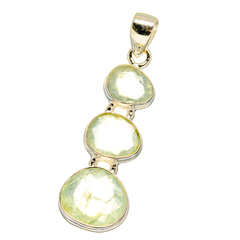 Prehnite Pendants handcrafted by Anasilvercos - PD16070 - Photo 2