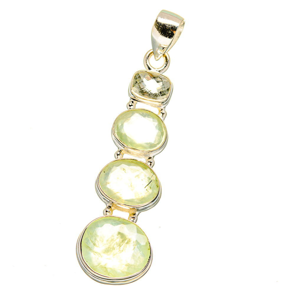 Prehnite Pendants handcrafted by Anasilvercos - PD16071 - Photo 2