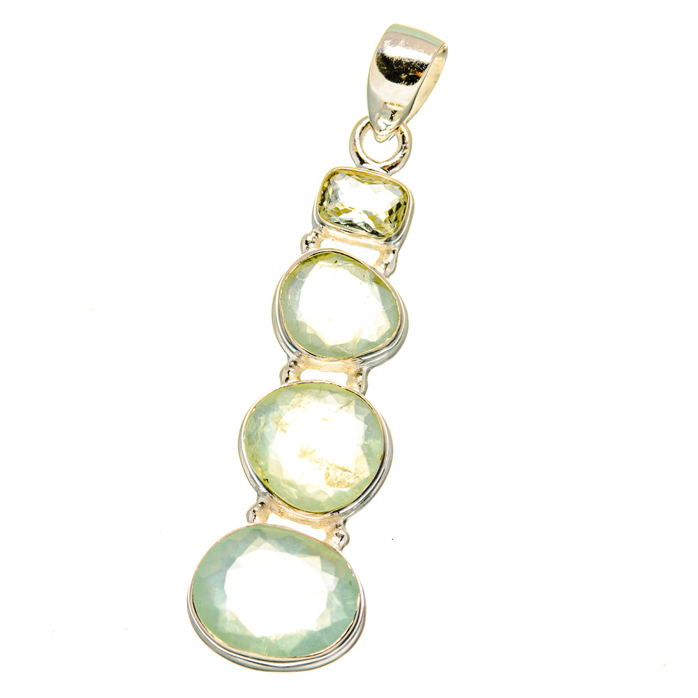 Prehnite Pendants handcrafted by Anasilvercos - PD16072 - Photo 2