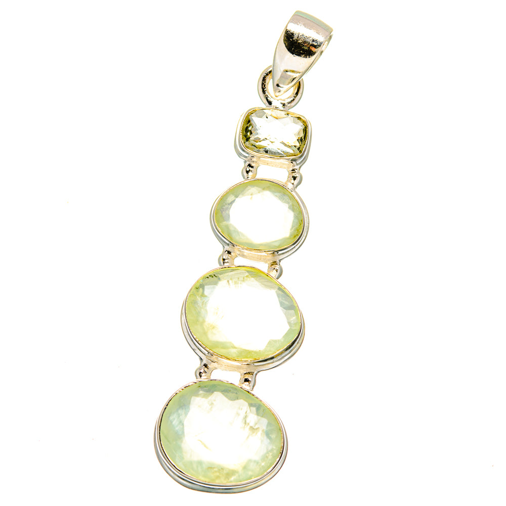 Prehnite Pendants handcrafted by Anasilvercos - PD16080