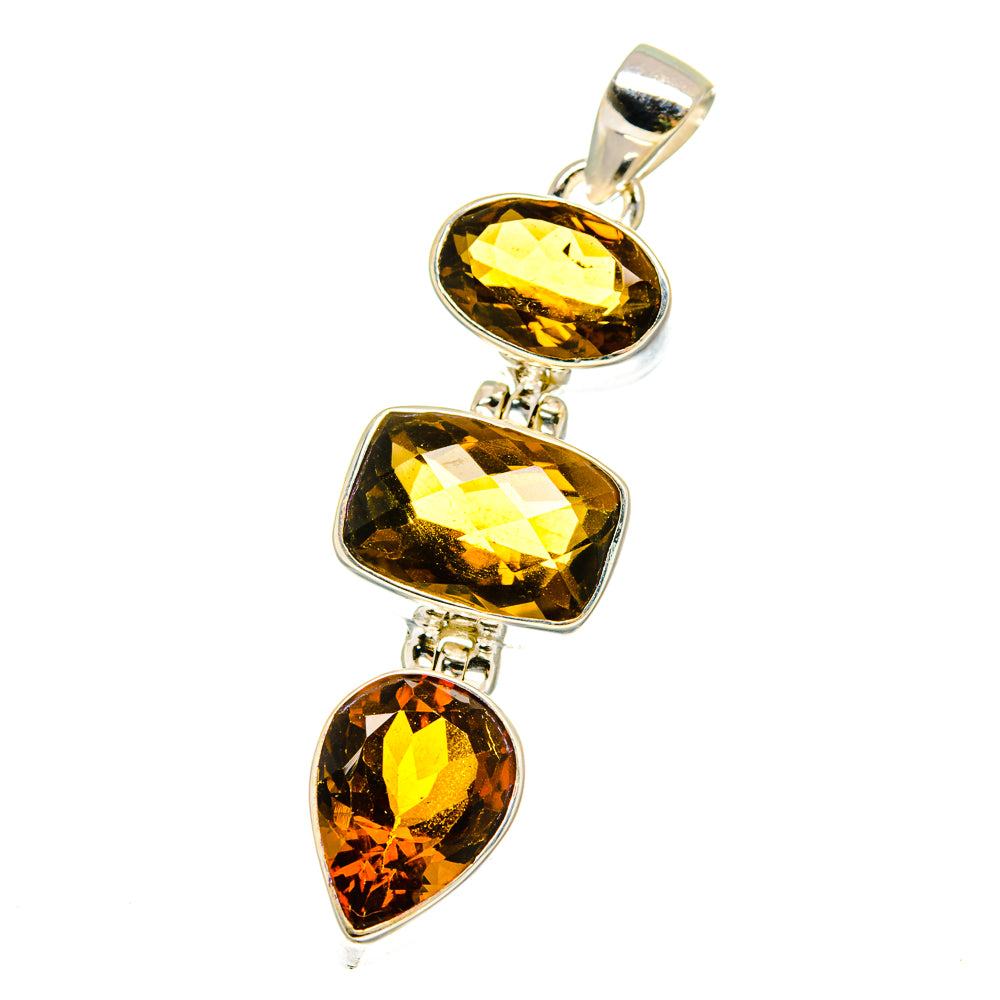 Mandarin Geode Pendants handcrafted by Anasilvercos - PD16081