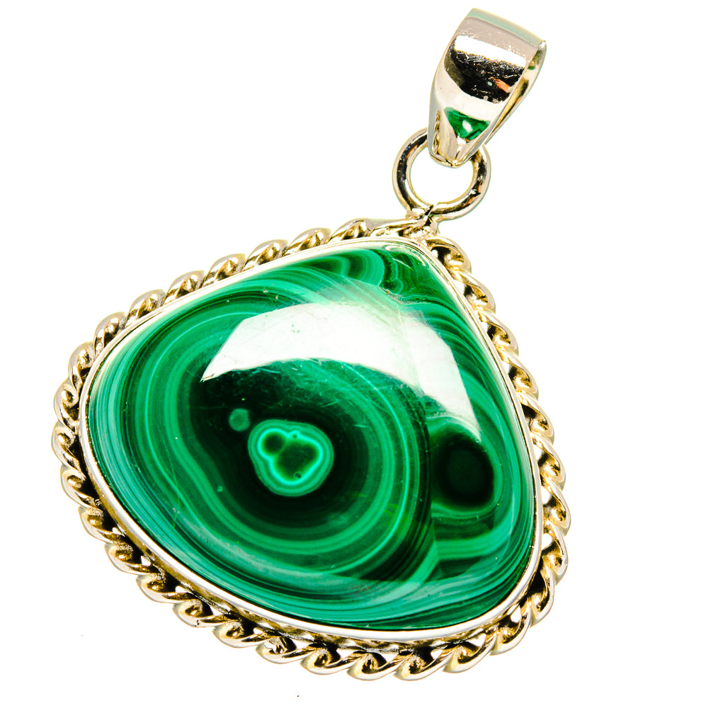 Malachite Pendants handcrafted by Anasilvercos - PD16086
