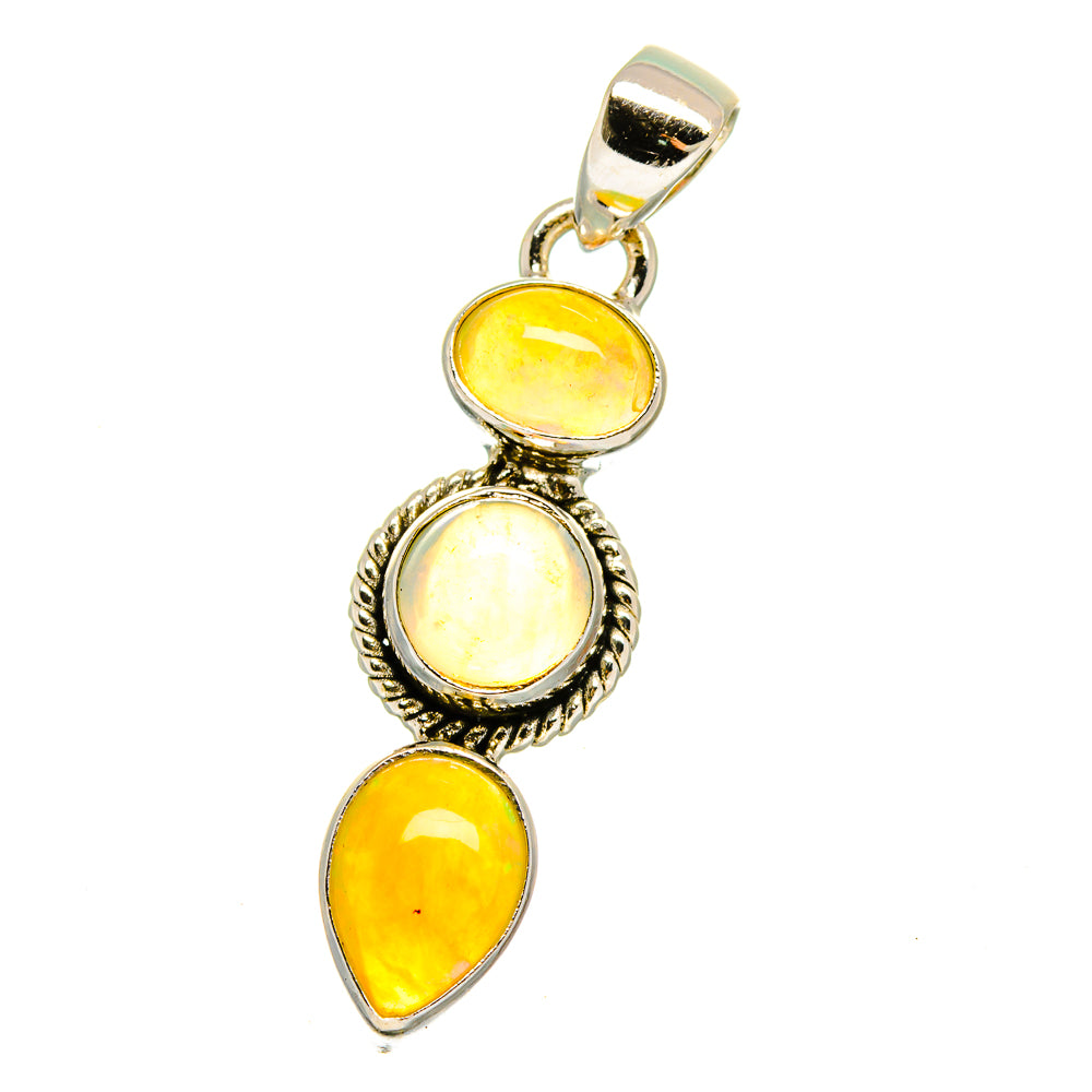 Ethiopian Opal Pendants handcrafted by Anasilvercos - PD16122