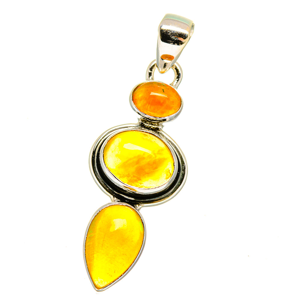 Ethiopian Opal Pendants handcrafted by Anasilvercos - PD16125