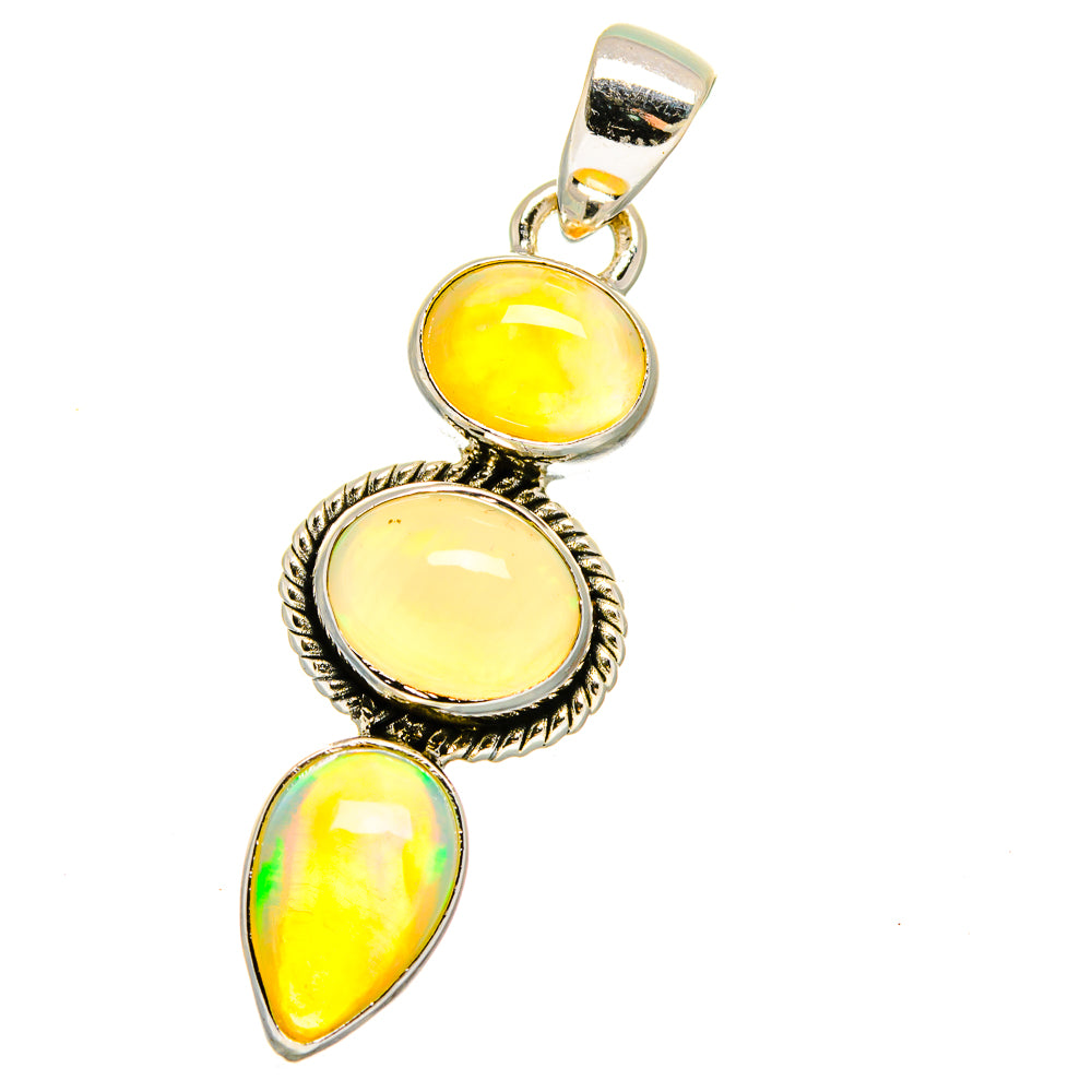 Ethiopian Opal Pendants handcrafted by Anasilvercos - PD16126