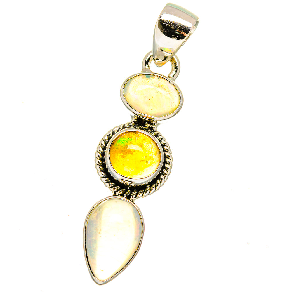 Ethiopian Opal Pendants handcrafted by Anasilvercos - PD16128