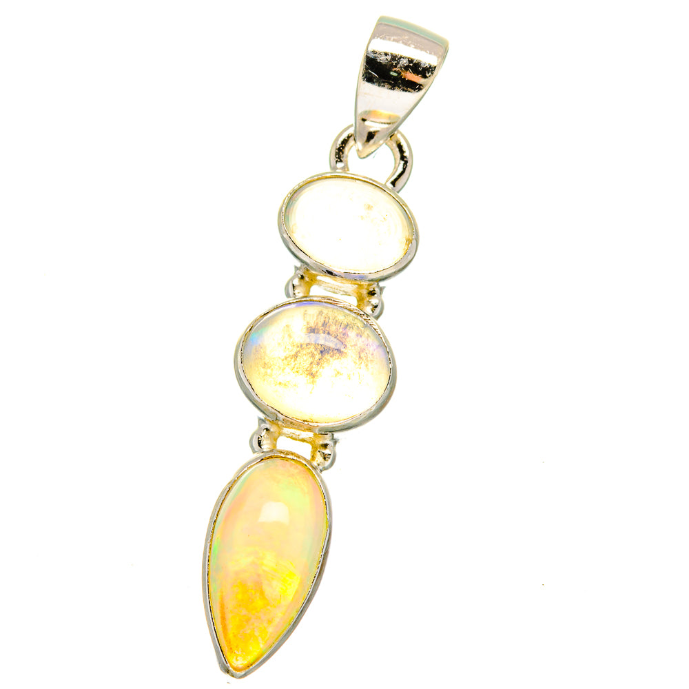 Ethiopian Opal Pendants handcrafted by Anasilvercos - PD16131
