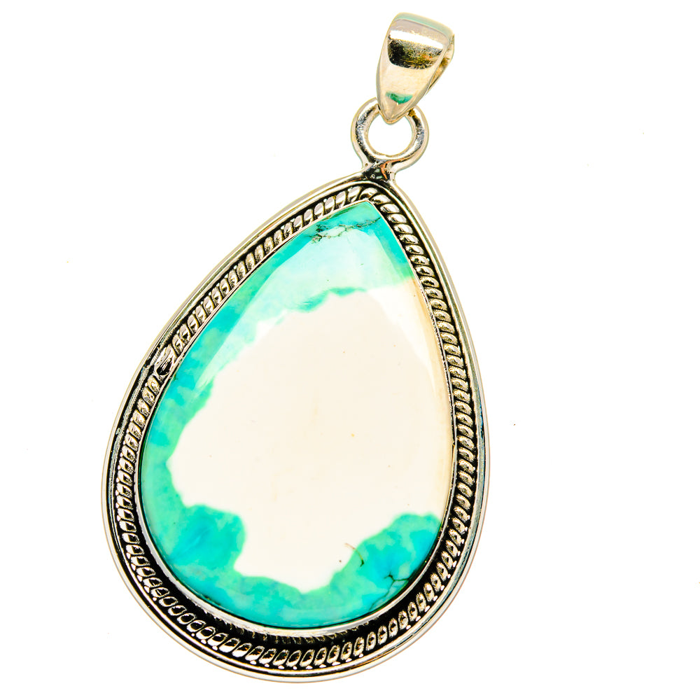 Green Howlite Pendants handcrafted by Anasilvercos - PD16139