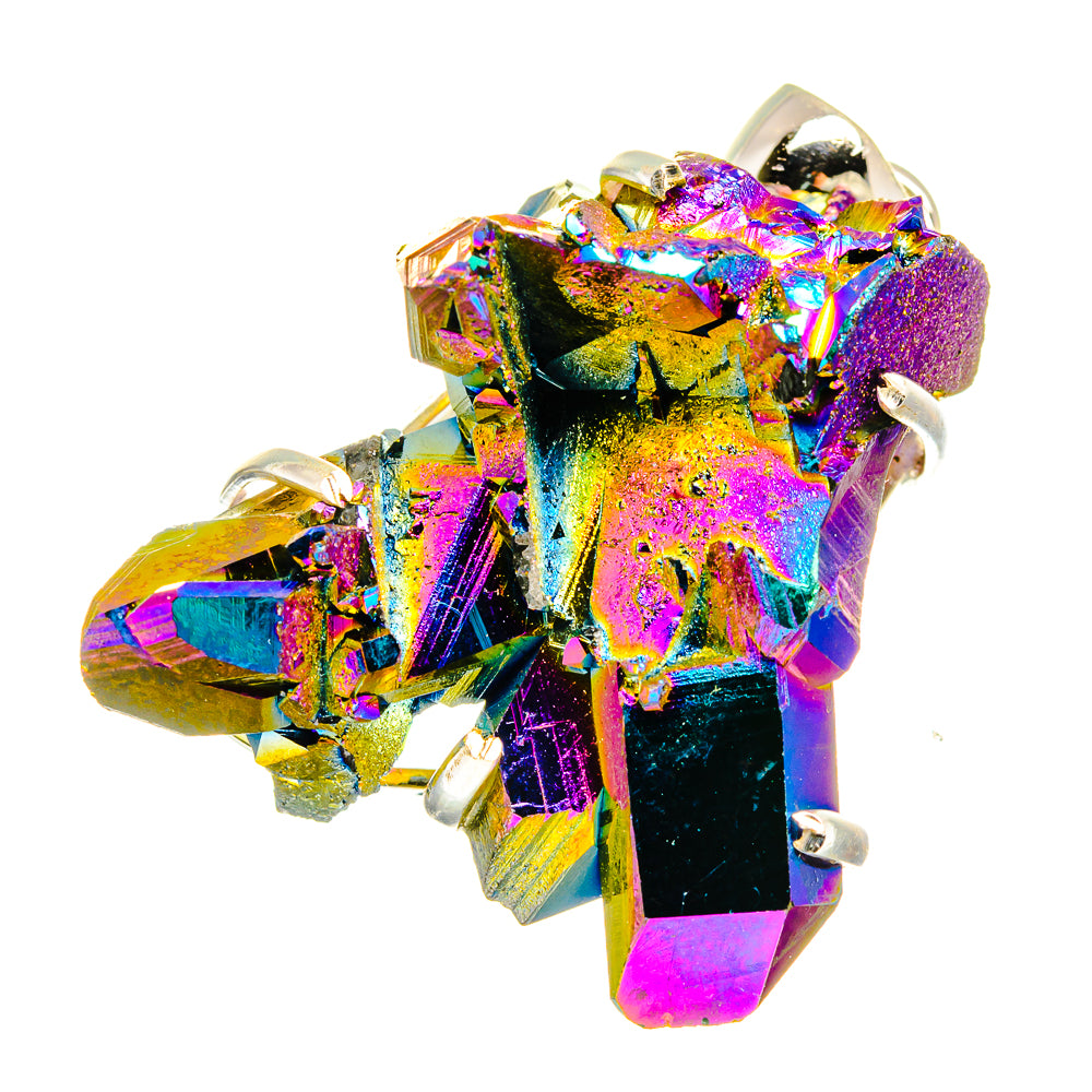 Titanium Sunshine Druzy Pendants handcrafted by Anasilvercos - PD16152