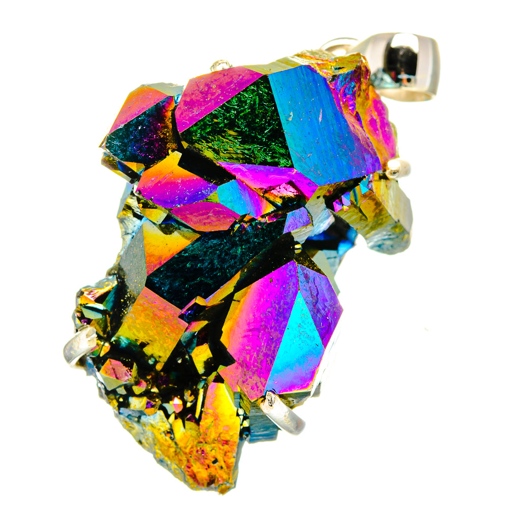 Titanium Sunshine Druzy Pendants handcrafted by Anasilvercos - PD16153