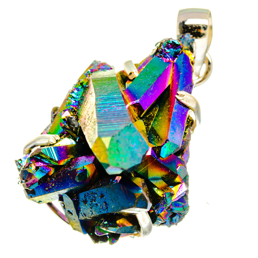 Titanium Sunshine Druzy Pendants handcrafted by Anasilvercos - PD16154