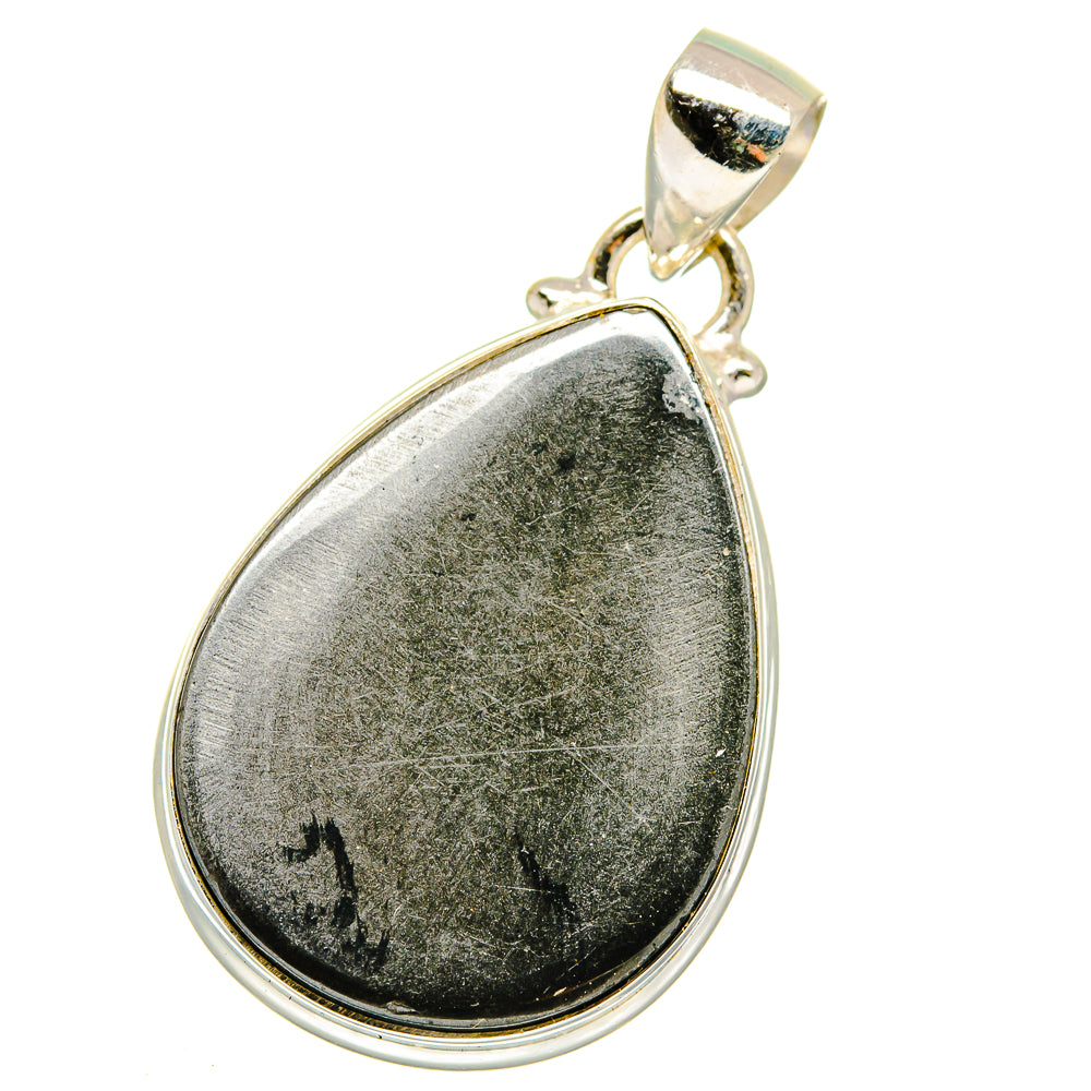 Gold Sheen Obsidian Pendants handcrafted by Anasilvercos - PD16174