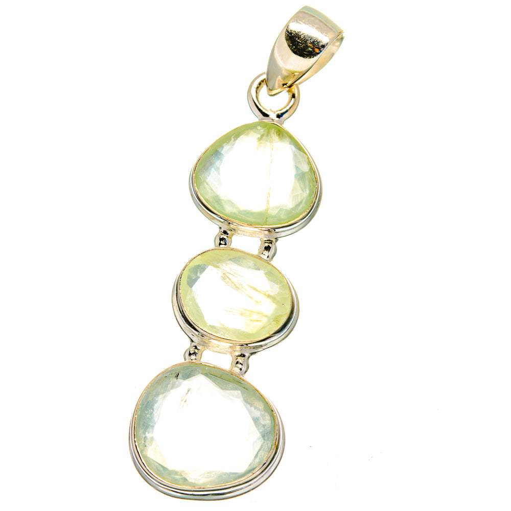 Prehnite Pendants handcrafted by Anasilvercos - PD16226