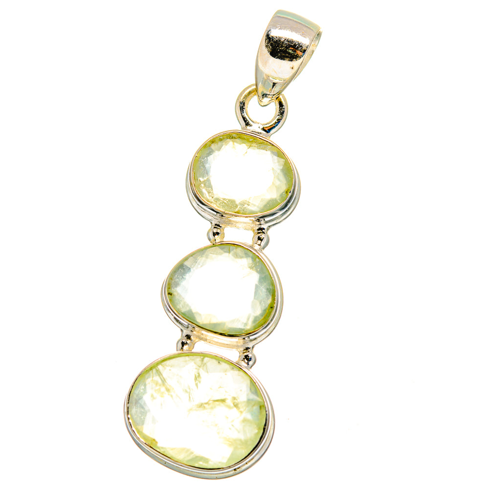 Prehnite Pendants handcrafted by Anasilvercos - PD16231 - Photo 2