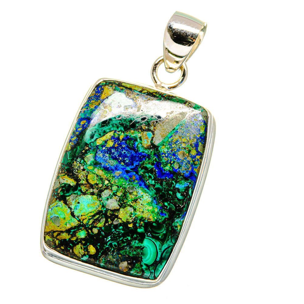 Azurite Malachite Pendants handcrafted by Anasilvercos - PD16251