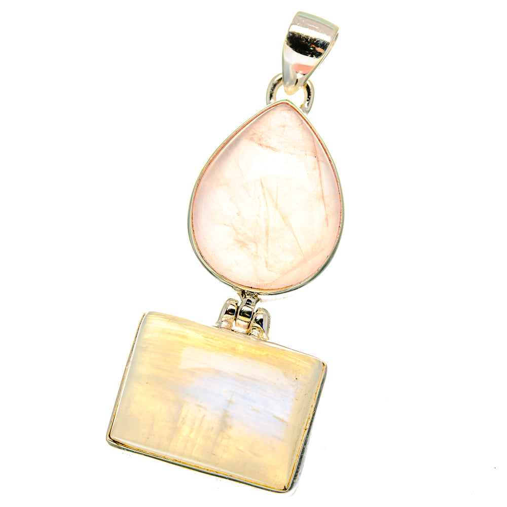 Rainbow Moonstone Pendants handcrafted by Anasilvercos - PD16255