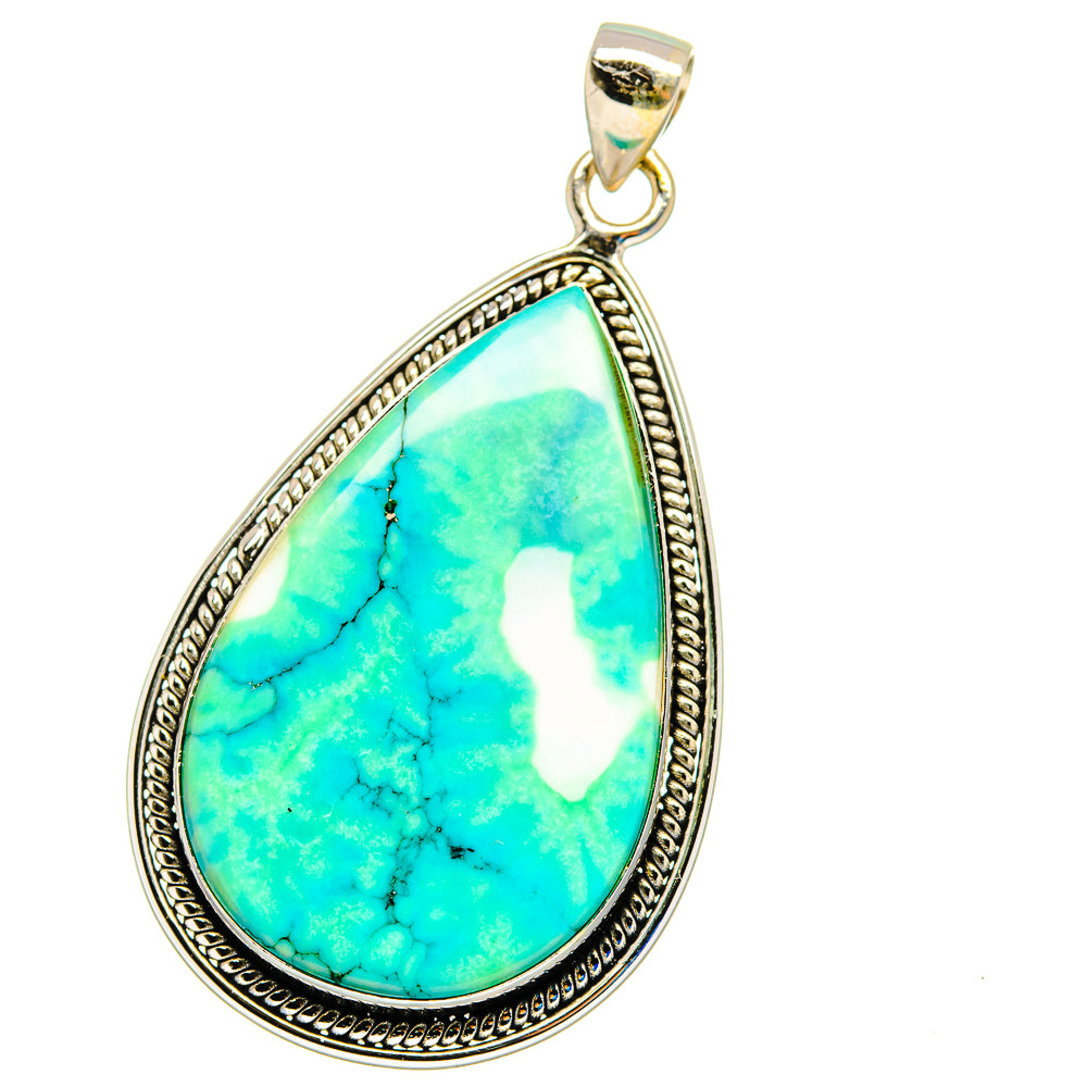 Green Howlite Pendants handcrafted by Anasilvercos - PD16277