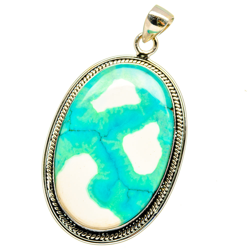 Green Howlite Pendants handcrafted by Anasilvercos - PD16305