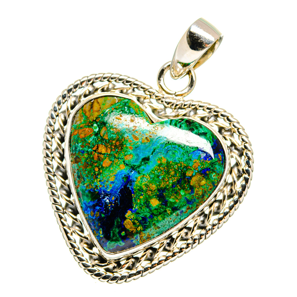 Azurite Malachite Pendants handcrafted by Anasilvercos - PD16390