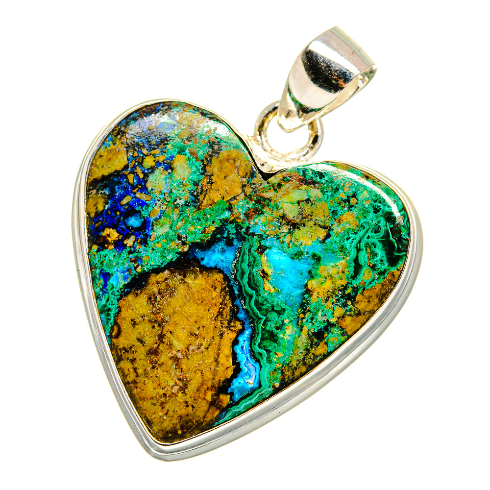 Azurite Malachite Pendants handcrafted by Anasilvercos - PD16392