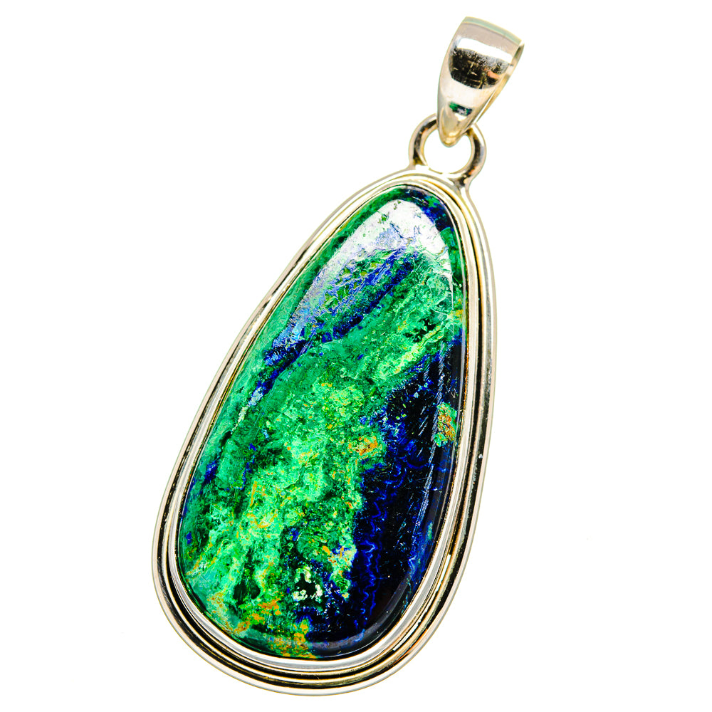 Azurite Malachite Pendants handcrafted by Anasilvercos - PD16397