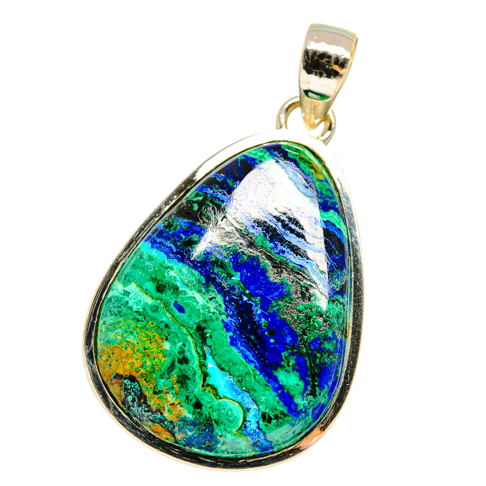 Azurite Malachite Pendants handcrafted by Anasilvercos - PD16398