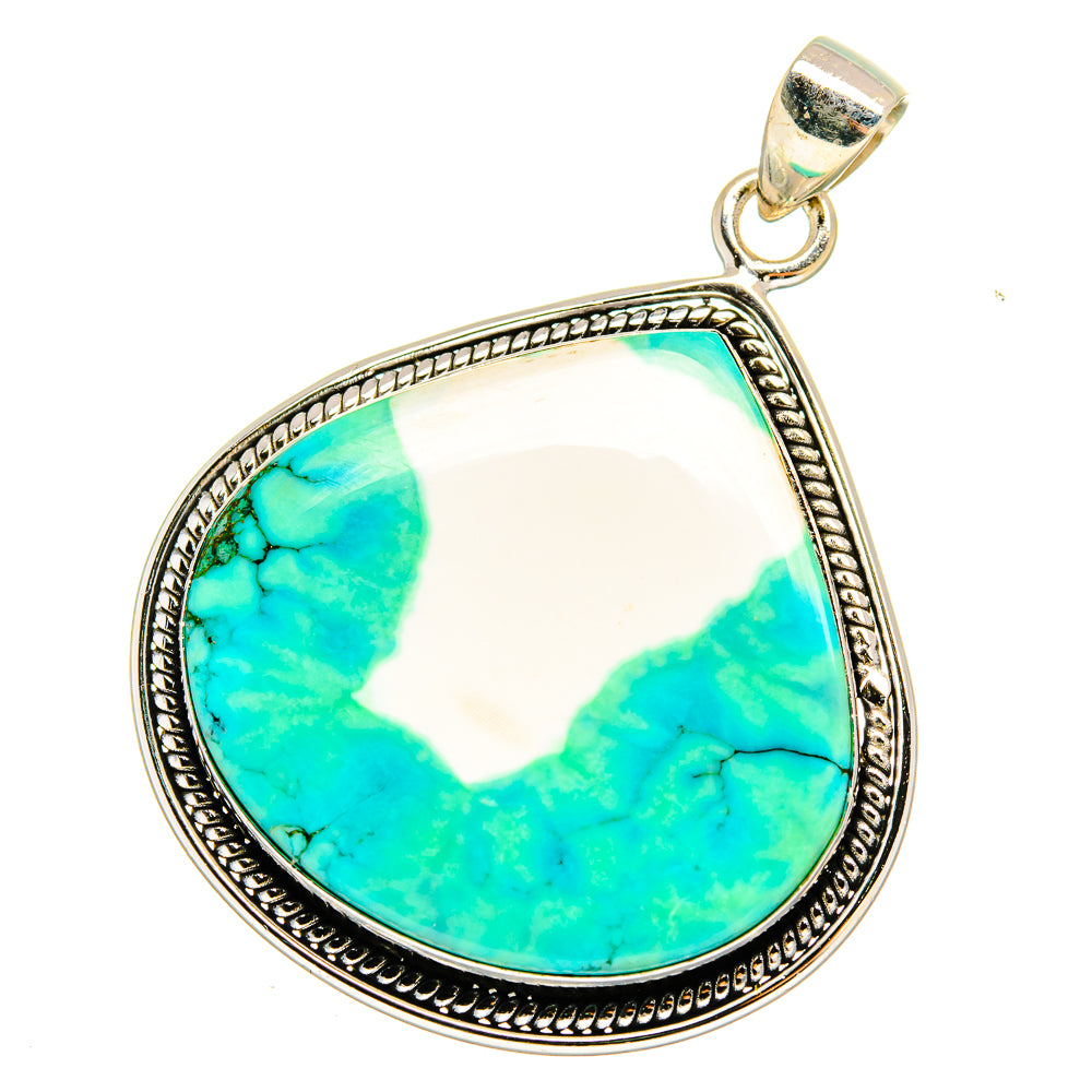 Green Howlite Pendants handcrafted by Anasilvercos - PD16414
