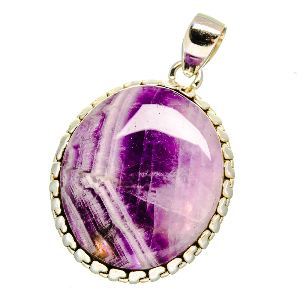 Chevron Amethyst Pendants handcrafted by Anasilvercos - PD16415