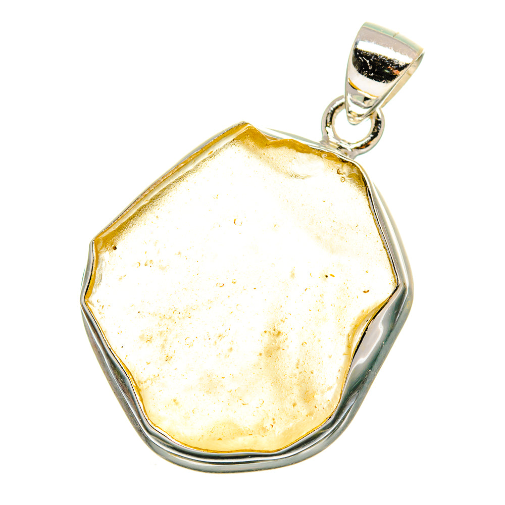 Libyan Desert Glass Pendants handcrafted by Anasilvercos - PD16423