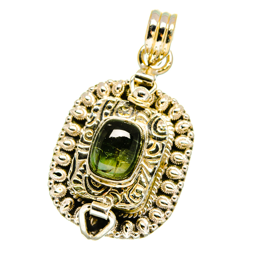 Green Tourmaline Pendants handcrafted by Anasilvercos - PD16428