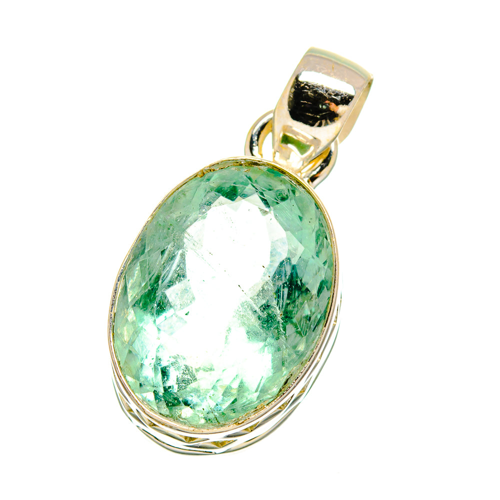 Green Fluorite Pendants handcrafted by Anasilvercos - PD16433