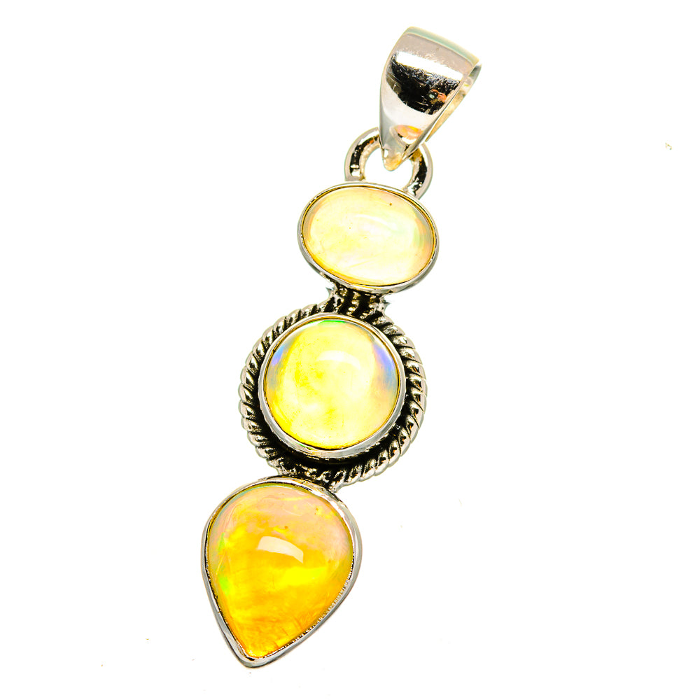 Ethiopian Opal Pendants handcrafted by Anasilvercos - PD16438