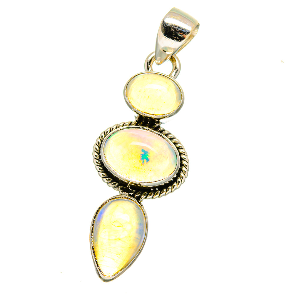 Ethiopian Opal Pendants handcrafted by Anasilvercos - PD16445